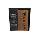 Cartera ARIAT para hombre con tres pliegues y logotipo vertical en relieve A3545344 