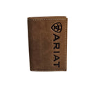 Cartera ARIAT para hombre con tres pliegues y logotipo vertical en relieve A3545344 