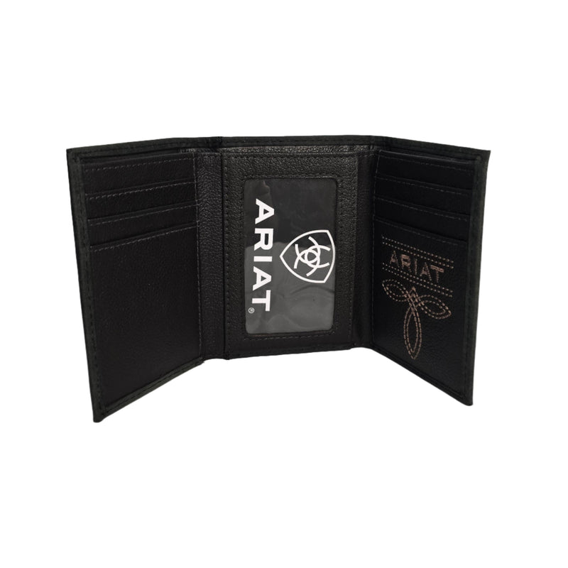ARIAT Men's Trifold Wallet Embossed Logo A3545901