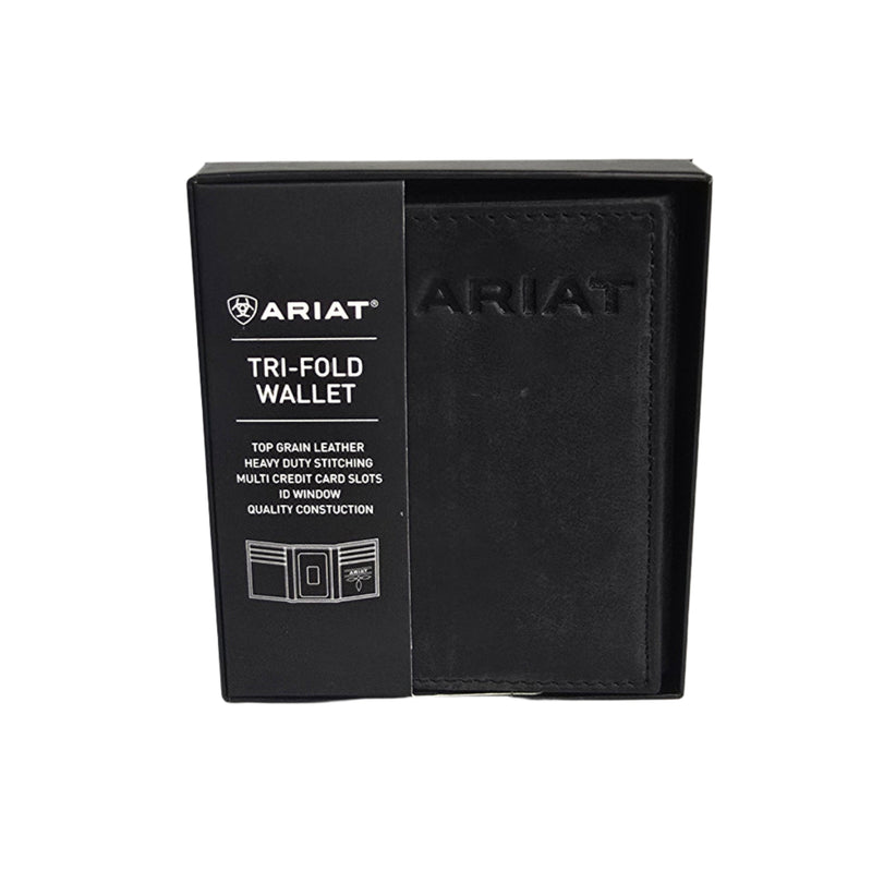 ARIAT Men's Trifold Wallet Embossed Logo A3545901