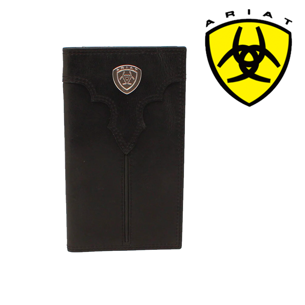 ARIAT Men's Rodeo Center Bump Shield Wallet, Black – Ak'kin Footwear
