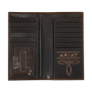 ARIAT Rodeo Bullhide Brown Embroidered Wallet A3554302