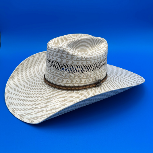 ARIAT Men's Two Tone Woven Double S 10x Straw Hat A73182