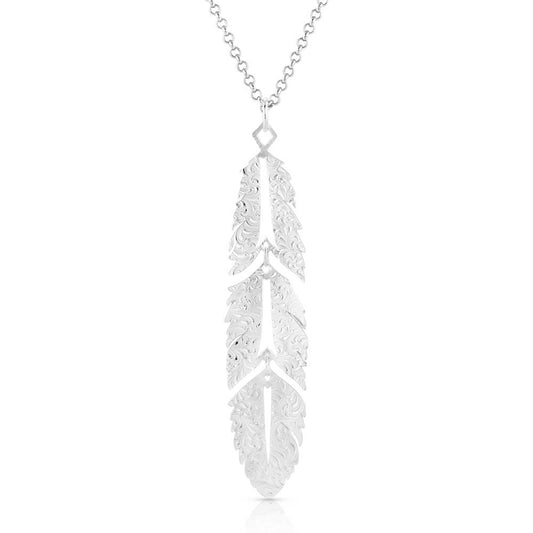 MONTANA Silversmiths Freedom Feather American Made Necklace