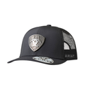 ARIAT Metal Shield Patch Snapback Cap, Black