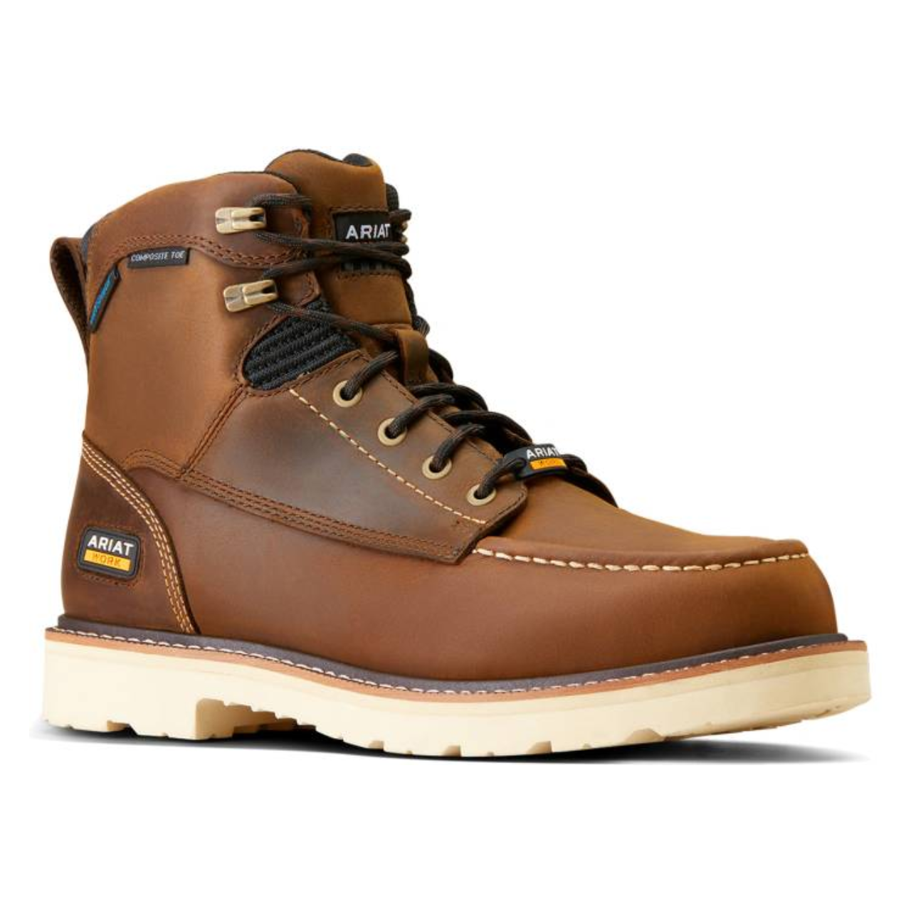ARIAT Men's Rebar Lift Waterproof Composite Toe Work Boot, Brown, 6 In ...