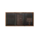 ARIAT TriFold Shield Wallet Leather, Brown