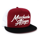 EL VIEJON Men's Muchacho Alegre Flat Visor Cap, Maroon