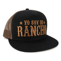 EL VIEJON Men's Yo soy de Rancho Flat Visor Cap, Brown