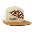 EL VIEJON Men's Feather Flat Visor Cap, Khaki