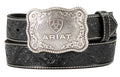 ARIAT Men's Embossed Plate Buckle Western Belt A1020401