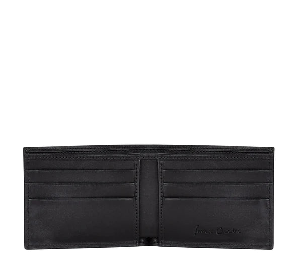 CUADRA Men's Black Exotic Bifold Leather Wallet DU308