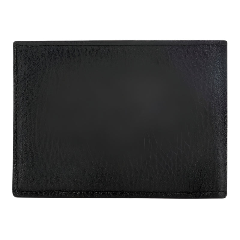 Cuadra Black Handmade Bifold Deer Leather Wallet DU176
