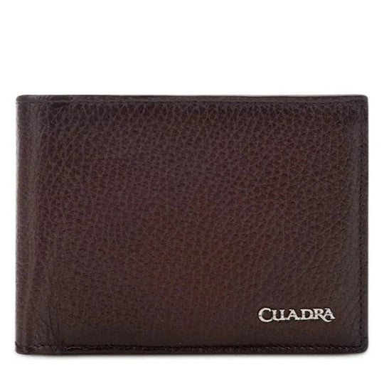 CUADRA Cartera plegable para hombre en piel exótica de ciervo DU328
