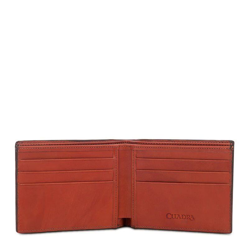 CUADRA Cartera plegable para hombre en piel exótica de ciervo DU328