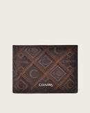 CUADRA Men's Engraved Wallet, Brown