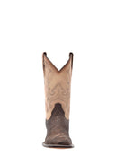 CORRAL Men's Saddle Blue Alligator Embroidery Wide Square Toe B5003