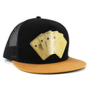 EL VIEJON Baraja De Oro Flat Visor Cap, Black