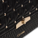 CUADRA Women's LD Black Stingray Embroidery & Crystal Bag - Black
