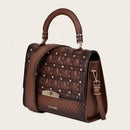 CUADRA Women's Top Handle Handbag , Honey Brown