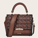 CUADRA Women's Top Handle Handbag , Honey Brown