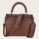 CUADRA Women's Top Handle Handbag , Honey Brown