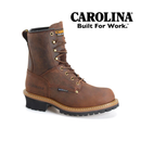 CAROLINA - Bota de trabajo de leñador impermeable con punta de acero de 8 pulgadas para hombre, modelo Elm CA9821