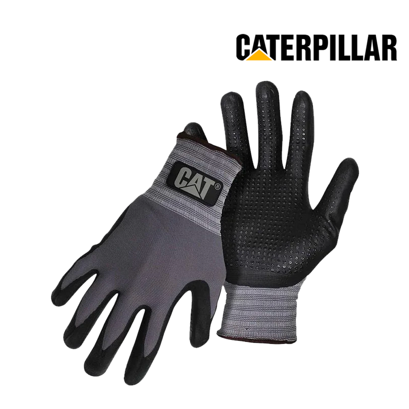 CATERPILLAR Men's Dipped & Dotted Nitrile Coated Palm Glove CAT017419