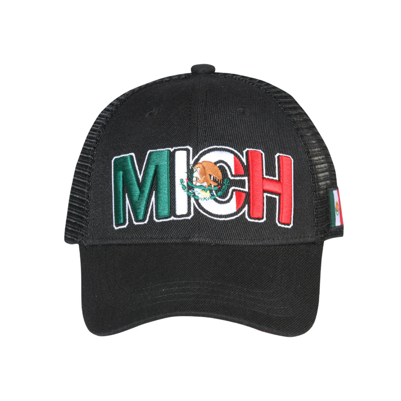 EL GENERAL Men's Mexico Flag Color Embroidery Cap