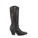 CUADRA Women's Zipper & Woven Studs Snip Toe Western Boot