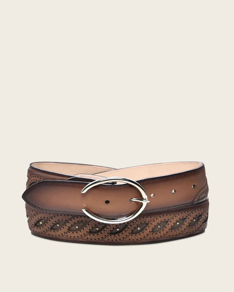 CUADRA Women's Brown Braided Belt