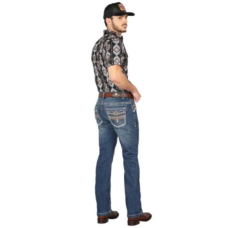 EL CENTENARIO Jeans de mezclilla premium con corte de bota para hombre
