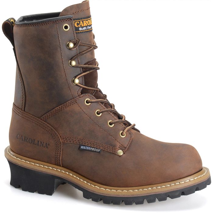 CAROLINA Men's Elm 8 Inch Steel Toe Waterproof Logger Work Boot CA9821
