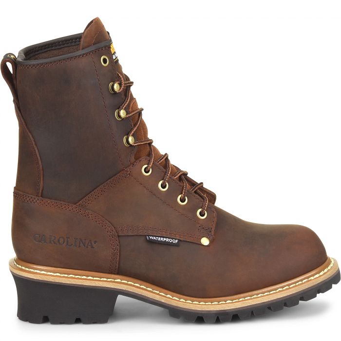 CAROLINA Men's Elm 8 Inch Steel Toe Waterproof Logger Work Boot CA9821