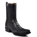 CUADRA Men's Leather Exotic Laser & Woven Narrow Square Toe CU802