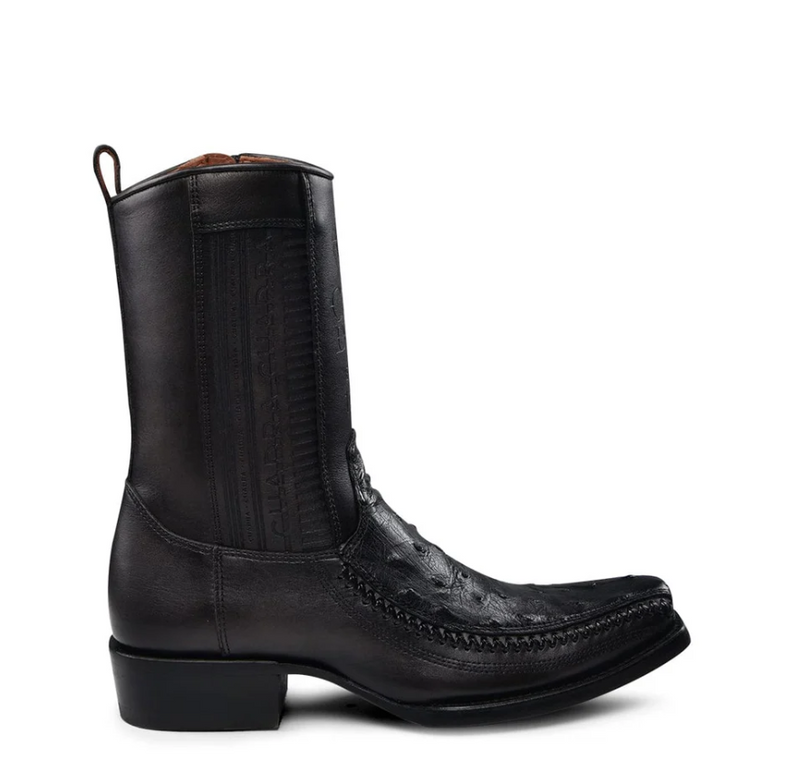 CUADRA Men's Leather Exotic Laser & Woven Narrow Square Toe CU802