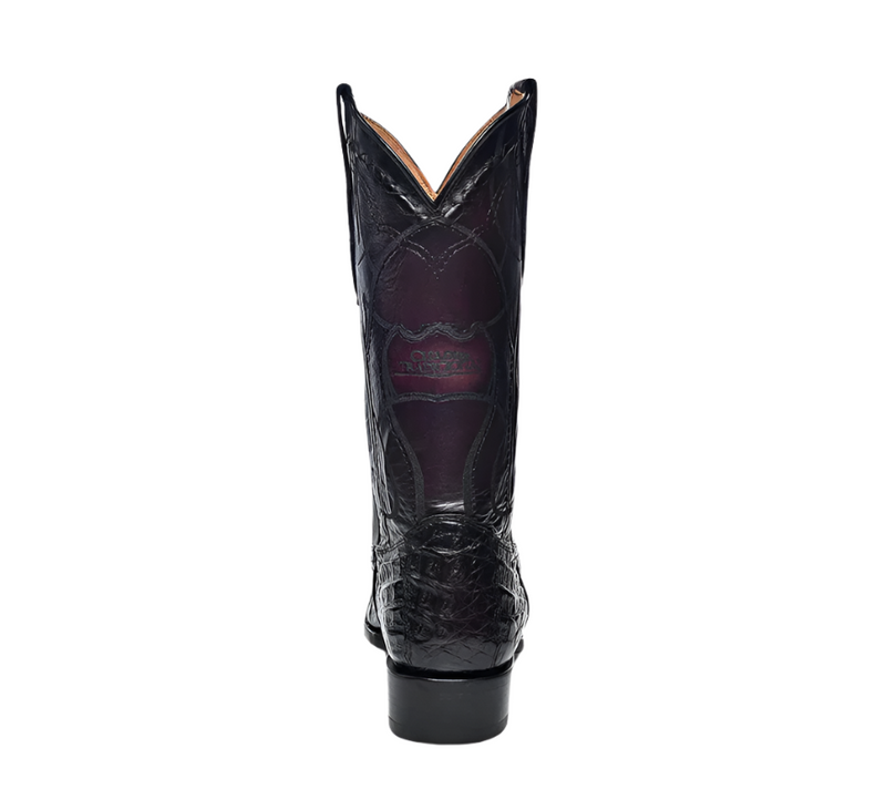 CUADRA Men's Boot Leather Caiman Belly Laser & Embroidery & Woven French Toe CU845