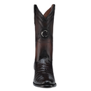 CUADRA Men's Western Boot Genuine Caiman Belly Laser & Embroidery Round Toe CU857