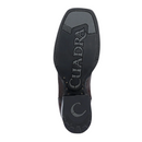 CUADRA Bota vaquera con punta cuadrada tejida y láser de vientre de avestruz exótico para hombre CU864