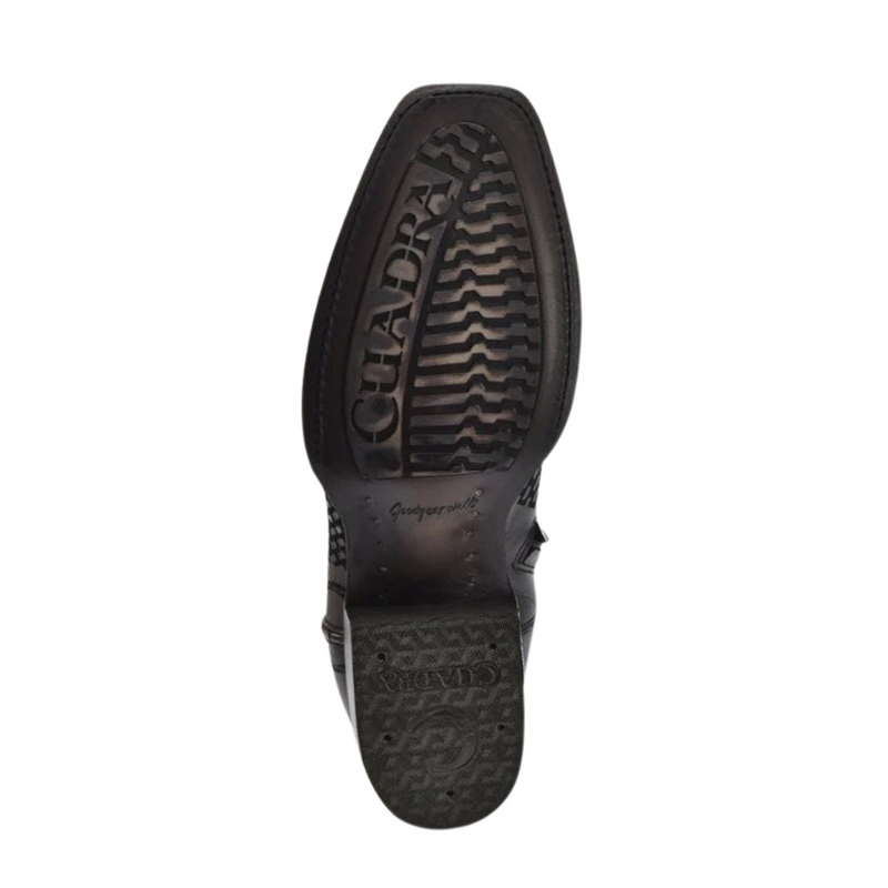 CUADRA Men's Crust Tokio Oxford Laser & Woven Zipper Narrow Square Toe Western Boot CU969
