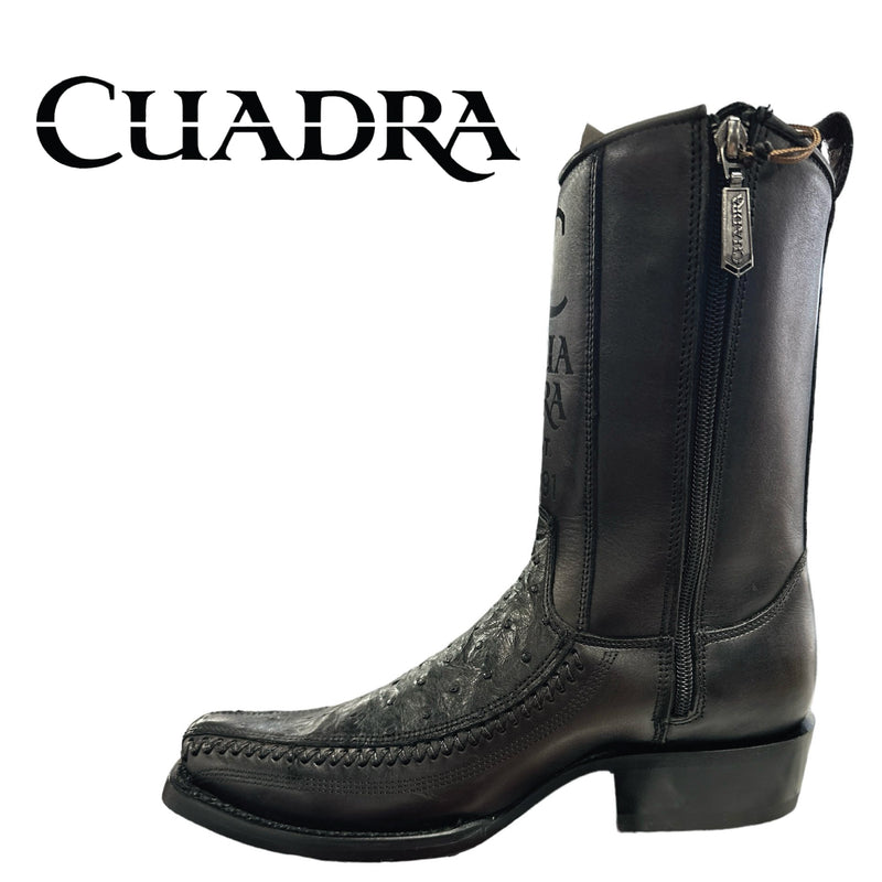 CUADRA Men's Leather Exotic Laser & Woven Narrow Square Toe CU802
