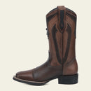 CUADRA Men's Rodeo Genuine Bovine Leather Embroidery & Laser Square Toe Western Boot