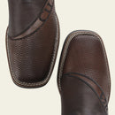 CUADRA Men's Rodeo Genuine Bovine Leather Embroidery & Laser Square Toe Western Boot
