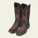 CUADRA Men's Rodeo Genuine Bovine Leather Embroidery & Laser Square Toe Western Boot