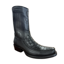 CUADRA Men's Plunge Caiman Laser & Woven Narrow Toe Square Western Boot CU805