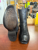 CUADRA Men's Plunge Caiman Laser & Woven Narrow Toe Square Western Boot CU805