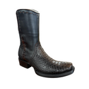 CUADRA Men's Python Laser & Woven Zipper Narrow Square Toe Western Boot CU557
