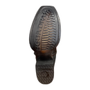 CUADRA Men's Python Laser & Woven Zipper Narrow Square Toe Western Boot CU557
