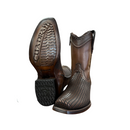 CUADRA Men's Crust Denver Oxford Genuine Leather Laser & Woven Zipper Narrow Square Toe Western Boot CU817