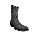 CUADRA Bota vaquera para hombre Crust Tokio Oxford con cremallera láser y tejido, punta cuadrada estrecha, CU969